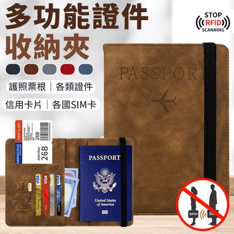 RFID多功能證件護照包(加贈防疫酒精噴霧筆)