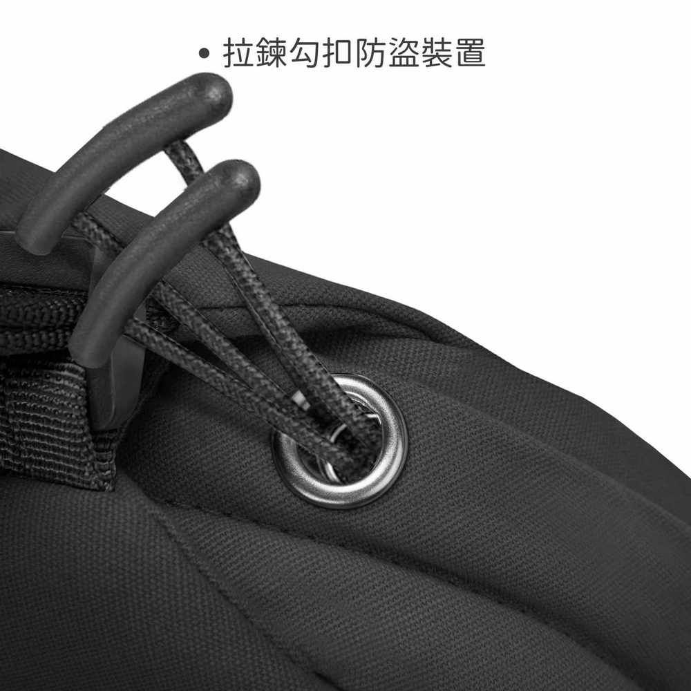 TRAVELON 美國 Origin雙層防盜斜背腰包(黑) / 側背包 背帶包 肩背包