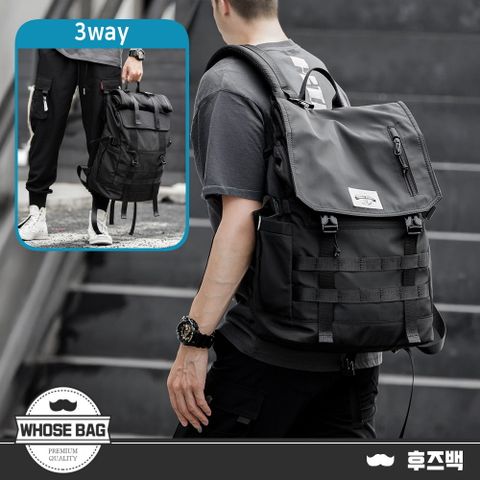 【WHOSE BAG】正韓輕量防潑水後背包 女包
