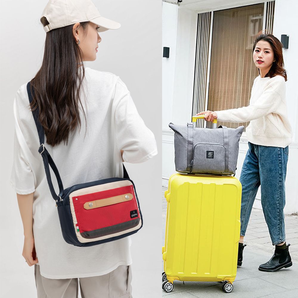 WHOSE BAG 日系拼接色輕量防潑水側背包 斜背包 女包 男包 NO.WBGG012