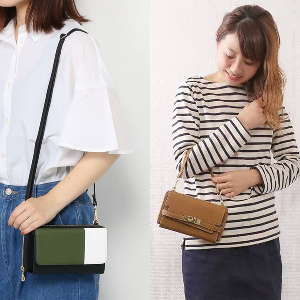 WHOSE BAG 日系皮革鎖頭包多功能側背包 斜背包 手提包 長夾 女包 手機包