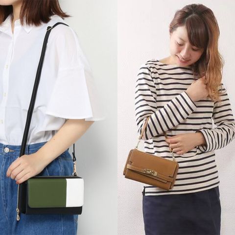 【WHOSE BAG】日系皮革多功能側背包 斜背包 手提包 長夾 女包