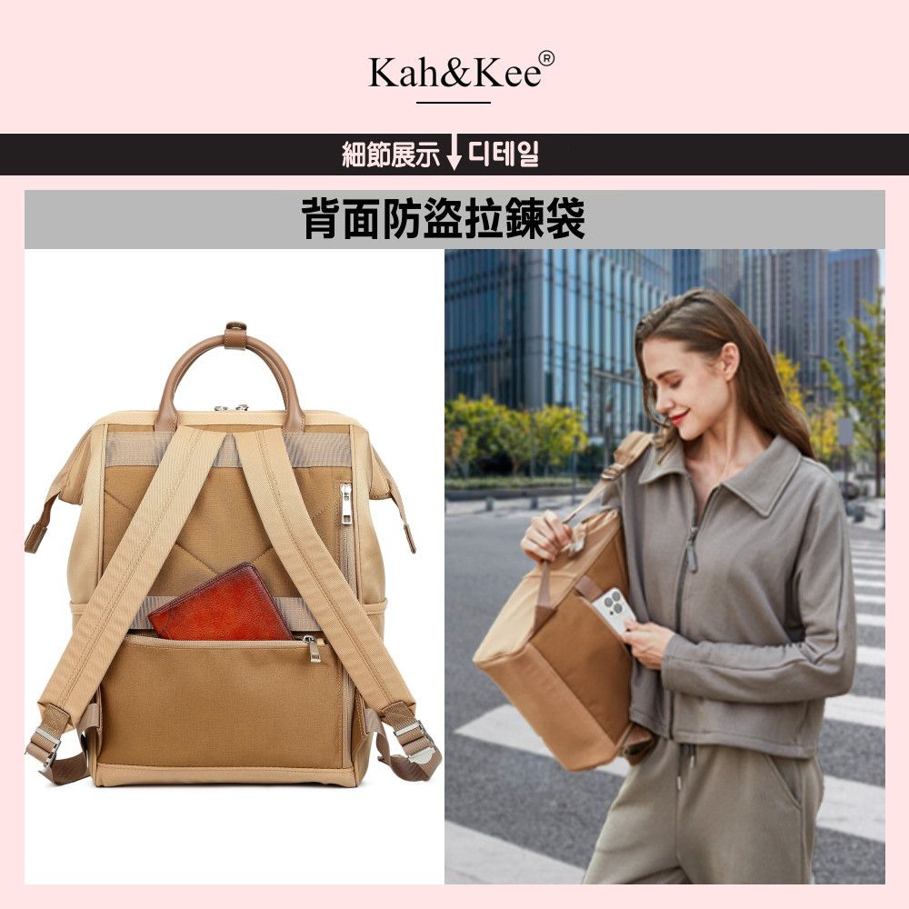 WHOSE BAG 大開口復古防水後背包 女包 電腦背包 雙肩包 NO.WBKK050