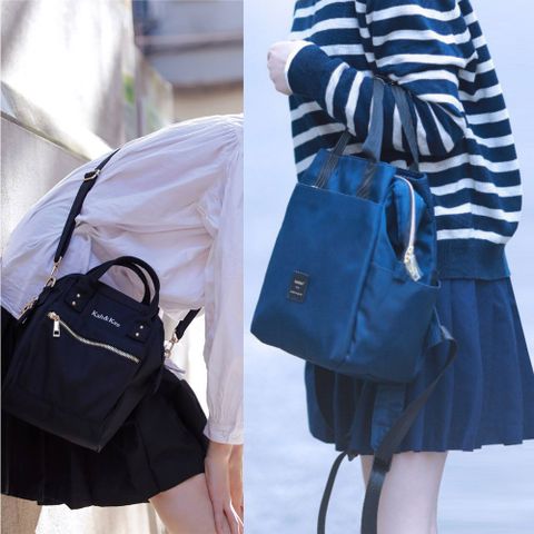【WHOSE BAG】輕量防潑水夾口後背包 女包