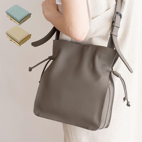 WHOSE BAG Una抽繩真皮水桶包 側背包 斜背包 女包 肩背包 短夾 皮夾 NO.WB056