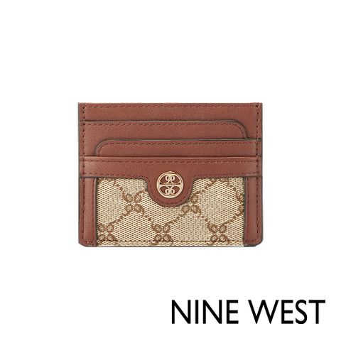 NINE WEST KYELLE 經典卡夾證件套-LOGO棕(127235)
