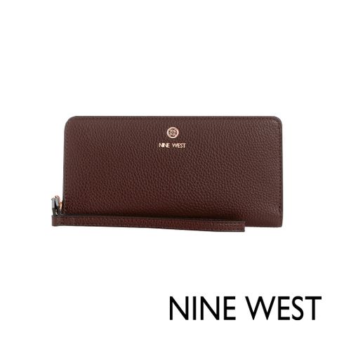 NINE WEST LINNETTE 手掛式長夾-黑巧克力(130346)