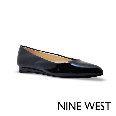 經典人氣款NINE WEST FLIVE3純色尖楦頭平底鞋-黑色