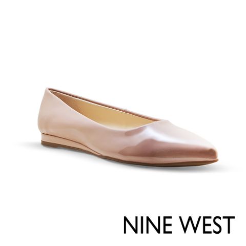 經典人氣款NINE WEST FLIVE3純色尖楦頭平底鞋-裸粉