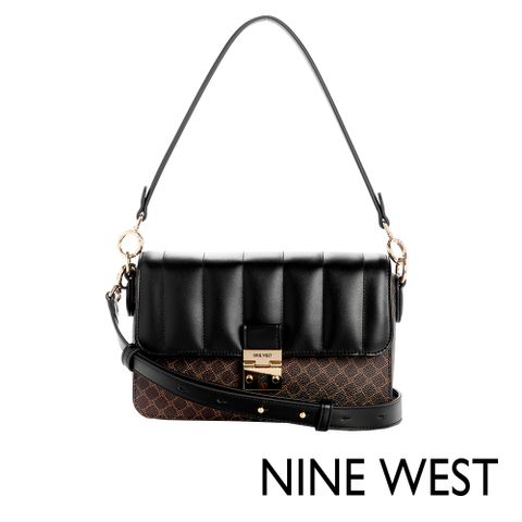 NINE WEST EMERLAD金釦手提斜背包-LOGO咖啡(140720)