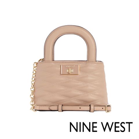 NINE WEST AVIVA絎縫手提斜背包-珊瑚橘(140876)