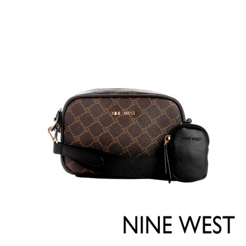 NINE WEST PEACHES相機斜背包-LOGO咖啡(523570)