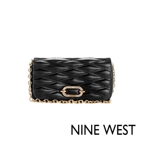 NINE WEST AVIVA絎縫鍊帶包-黑色(140878)