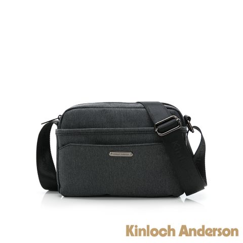 【Kinloch Anderson】Force極簡造型多隔層小款斜側包-黑色