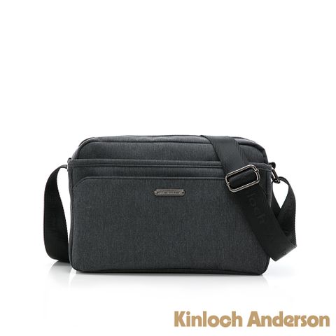 【Kinloch Anderson】Force極簡造型多隔層斜側包-黑色