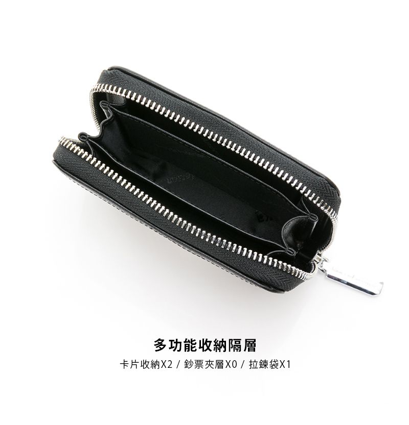 多功能收納隔層卡片收納/鈔票夾層/拉鍊袋X1