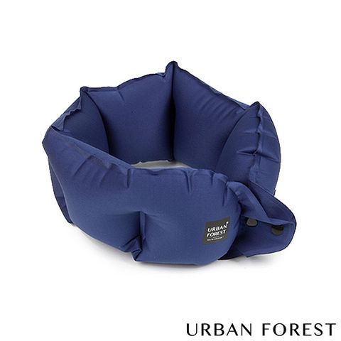 URBAN FOREST都市之森 樹-口袋充氣頸枕/午睡枕(深海藍)