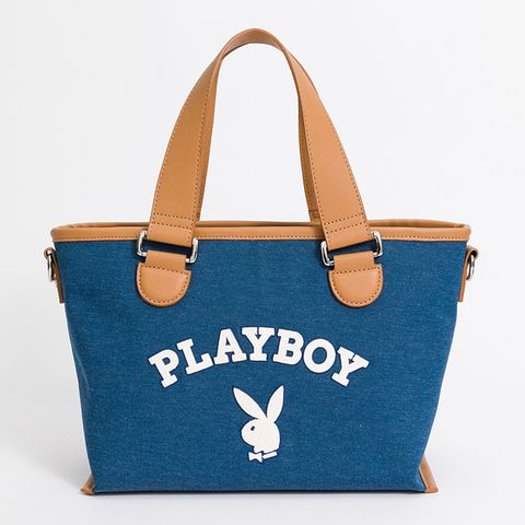 PLAYBOY - 手提包附長背帶 Newtro系列 - 藍色
