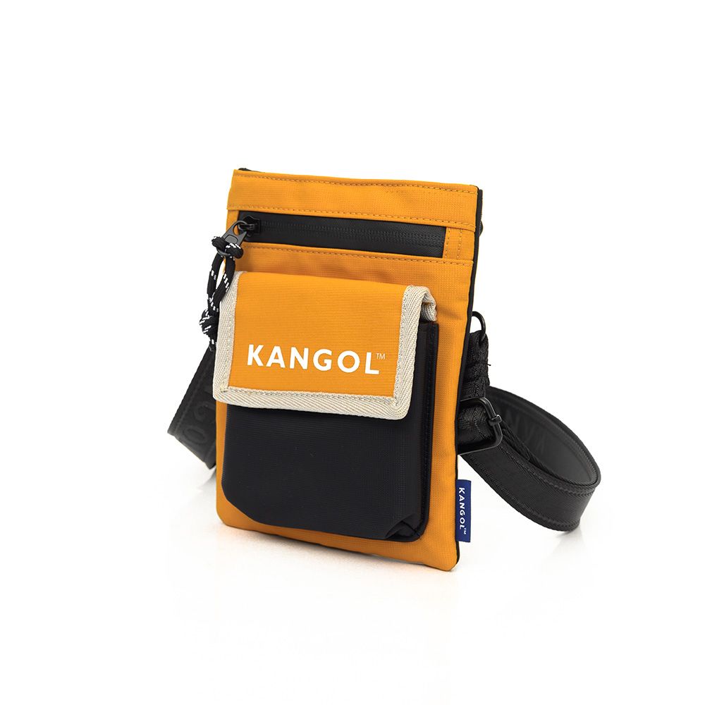  【KANGOL】撞色小方包 中黃-6255170662