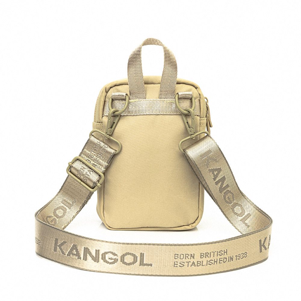 KANGOL 側背包 淺卡其-6225170331