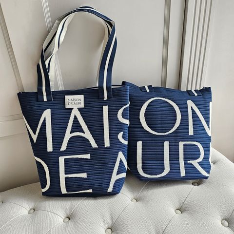 Maison de Auri 【Maison De Auri】大提包/ 厚針織/SAC Denim 法式丹寧