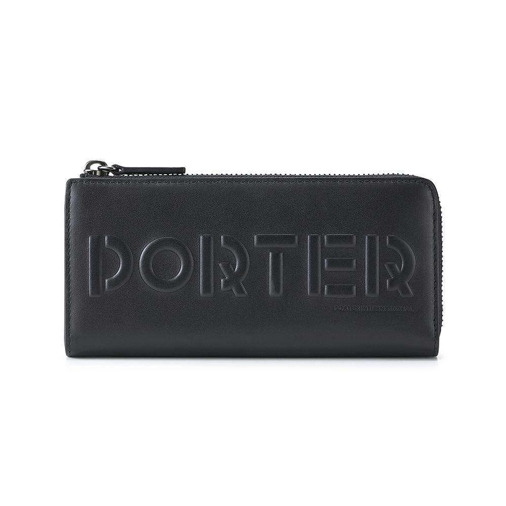 PORTER INTERNATIONAL 時尚躍動 ALPHA系列 真皮長夾 (黑)