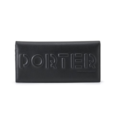 PORTER INTERNATIONAL 時尚躍動 ALPHA系列 真皮長夾 (黑)