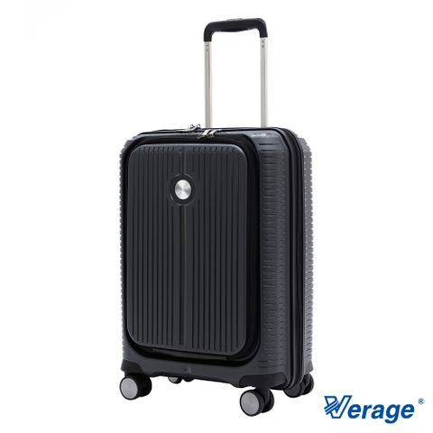 【Verage 維麗杰】 20吋前開式英倫旗艦系列行李箱/登機箱(黑)