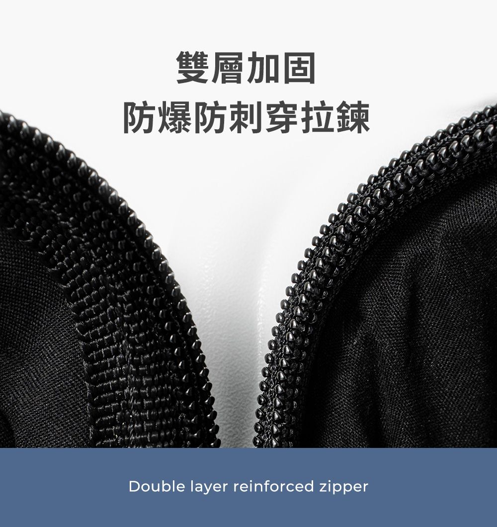 雙層加固防爆防刺穿拉鍊Double layer reinforced zipper