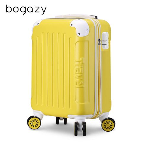 Bogazy 繽紛蜜糖 18吋密碼鎖行李箱登機箱(繽紛黃)
