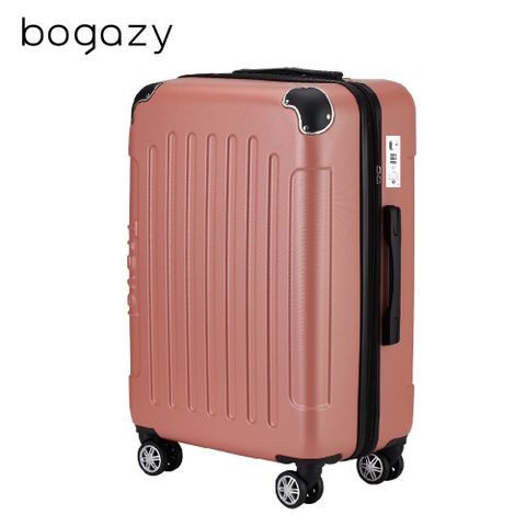 【Bogazy】星際漫旅 25吋海關鎖可加大行李箱(玫瑰金)