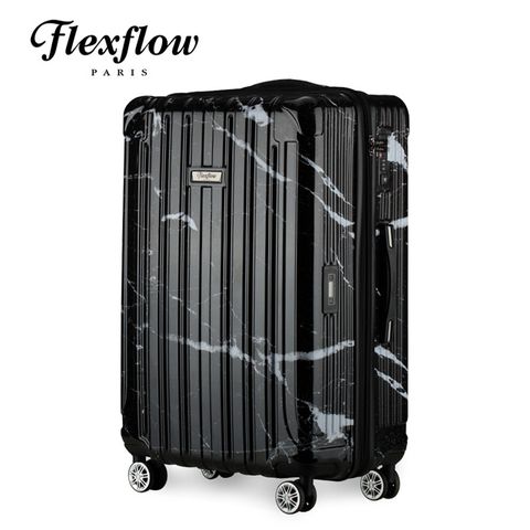 29吋行李箱Flexflow 黑大理石 29吋 智能測重 可擴充拉鍊 防爆拉鍊旅行箱 里爾系列 29吋行李箱