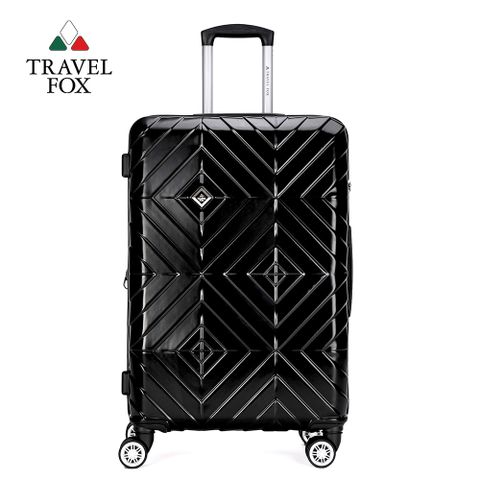 享一年保固 經典熱銷中旅狐TRAVEL FOX 26吋加大菱文晶鑽行李箱