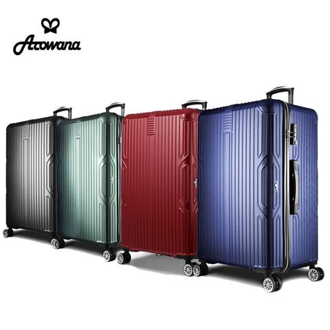 Arowana 亞諾納 【 亞諾納】新時尚美學胖胖款30吋防爆拉鍊旅行箱/行李箱 (多色任選)