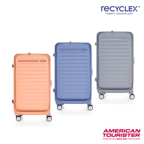 American Tourister 美國旅行者 美國旅行者 28吋 FRONTEC 前開式可擴充PC避震煞車輪行李箱/胖胖箱(多色可選)