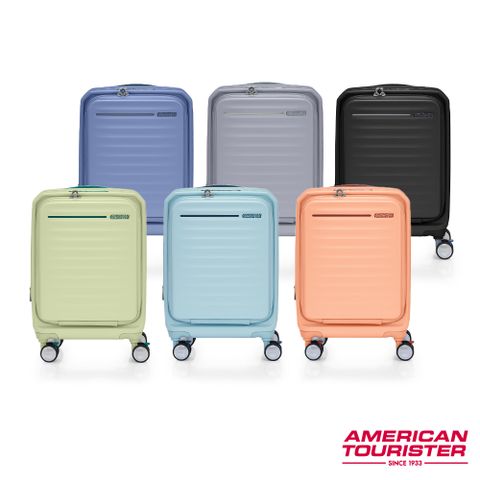 美國旅行者 AMERICAN TOURISTER 19吋 FRONTEC 前開式可擴充抗菌PC防盜拉鍊避震煞車輪行李箱(多色可選)