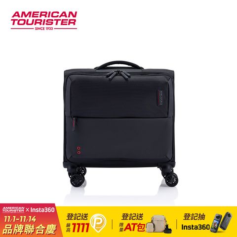 American Tourister 美國旅行者 16吋 ZORK 軟殼機長登機箱/行動辦公室/布箱(黑)