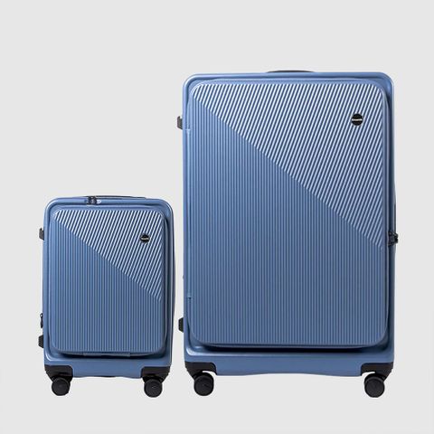 Dreamin Inno系列 20+29吋前開式行李箱/登機箱組合-夕霧藍