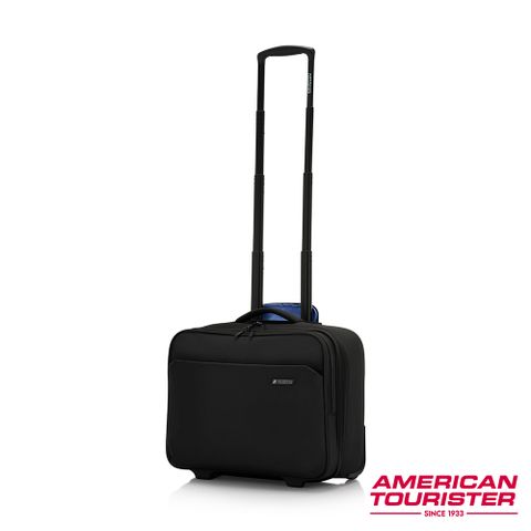 American Tourister 美國旅行者 16吋 RUBIO ASR 抗菌簡約行李箱/布箱/登機箱/機長箱/行動辦公室(黑)