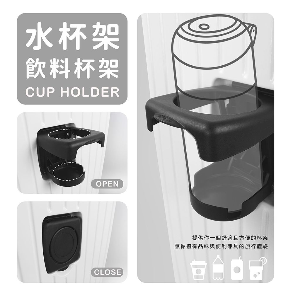 American Explorer 美國探險家 行李箱 20吋 登機箱 M22-PLUS 終身保修 雙排輪 YKK拉鍊 TSA海關鎖 水杯架