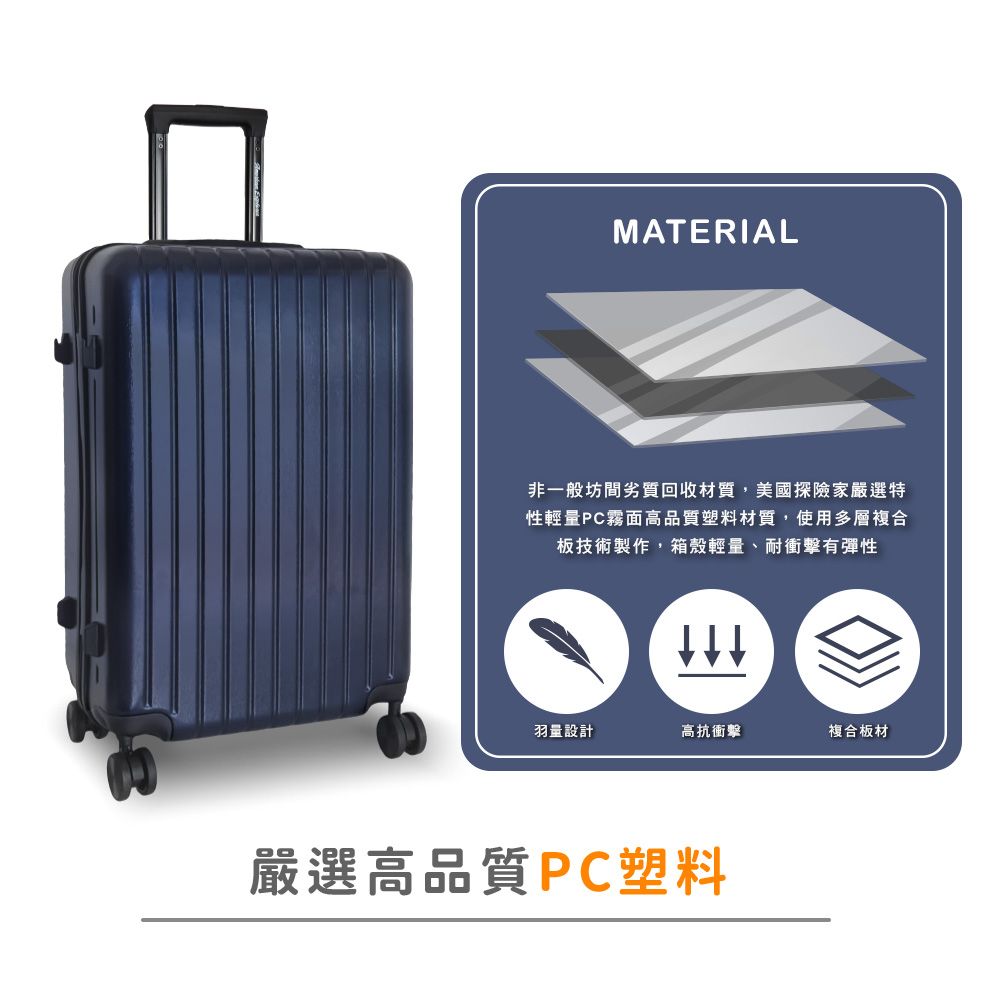 American Explorer 美國探險家 行李箱 29吋 M22-PLUS 飛機輪 水杯架 TSA海關密碼鎖拉鍊