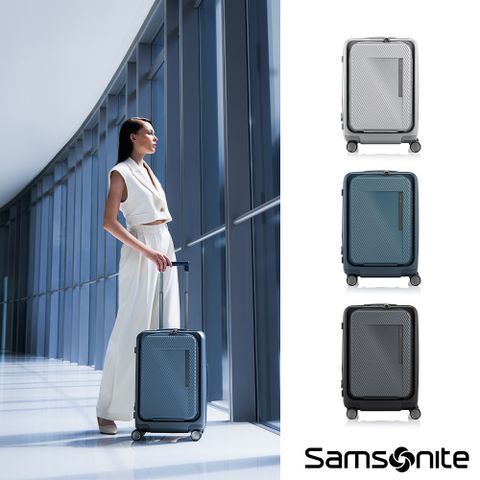 Samsonite新秀麗 20吋 ZIPPRIX 1/9前開式可擴充PC防盜拉鍊TSA行李箱