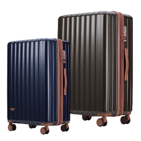 Bogazy 暮夜星辰 20吋鏡面光感/杯架/防爆拉鍊/煞車避震輪/掛勾/海關鎖/可加大行李箱登機箱(多色任選)