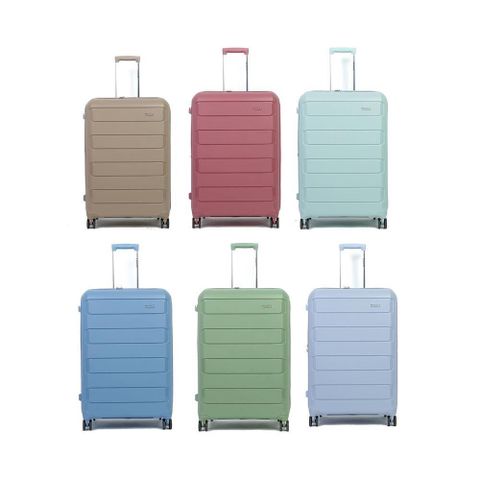 20吋行李箱PP防刮防盜拉鍊加大容量360度靜音雙飛機輪