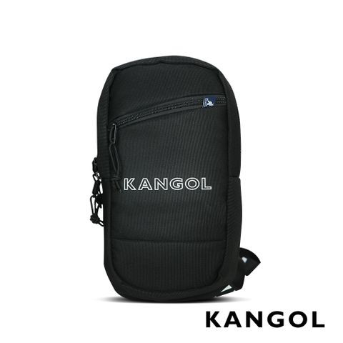 KANGOL LIBERTY系列 韓版潮流LOGO背帶單肩/側背包-黑 KG1197