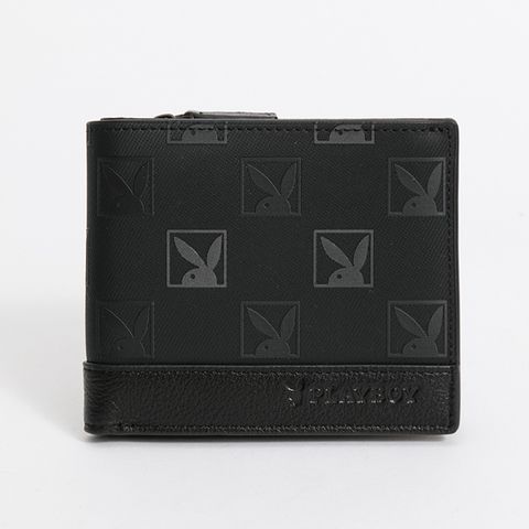 PLAYBOY - 中翻短夾不可拆 Meaningful系列 - 黑色