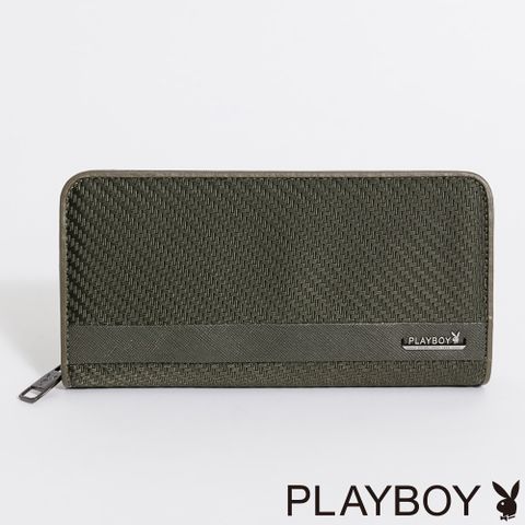 PLAYBOY - ㄇ拉長夾 Power系列 - 墨綠色