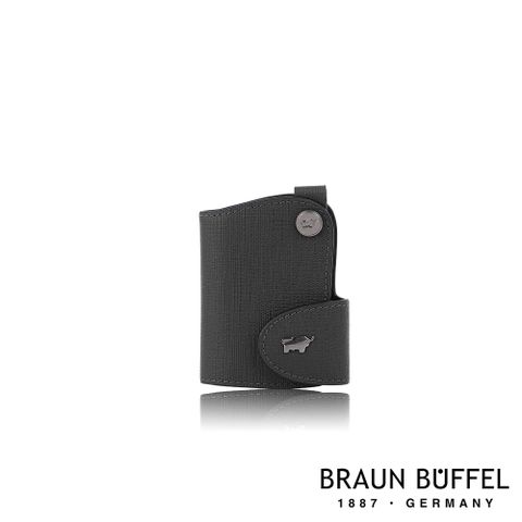 BRAUN BUFFEL 德國小金牛 台灣總代理 戰神 鑰匙包-黑色/BF378-103-BK