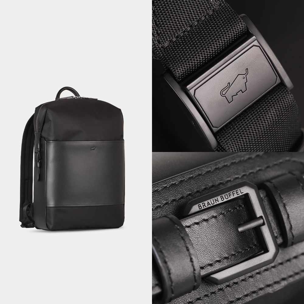 BRAUN BUFFEL 德國小金牛 台灣總代理 尼爾-B 後背包-黑色/BF522-73-BK