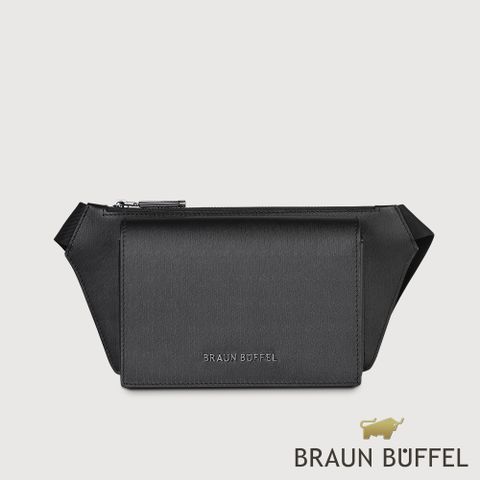 BRAUN BUFFEL 德國小金牛 台灣總代理 紐瓦斯 腰胸包-黑色/BF534-07-BK